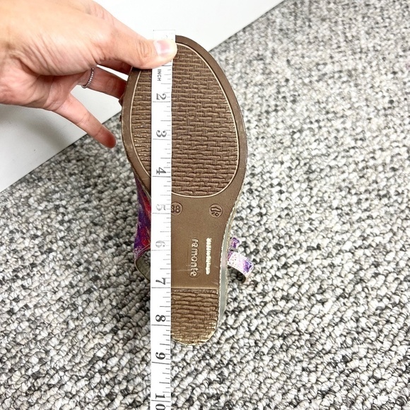 Rieker Remonte pink purple red silver wedge heel leather sandals 38 - Picture 13 of 13